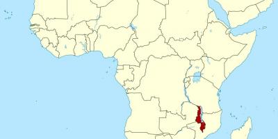 Map of Malawi location map africa